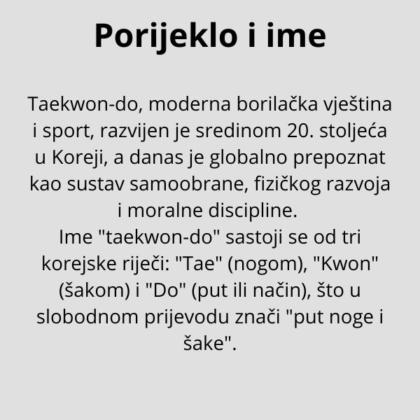 porijeklo i ime taekwondo